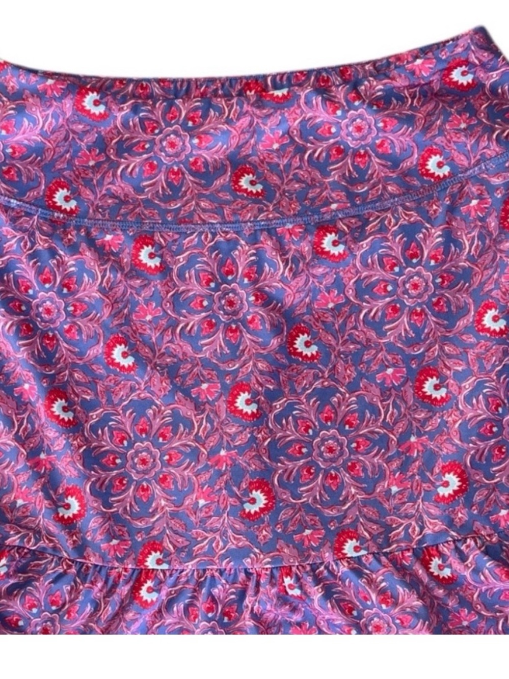 Vineyard Vines Purple & Pink Floral Performance athletic skirt attached shorts